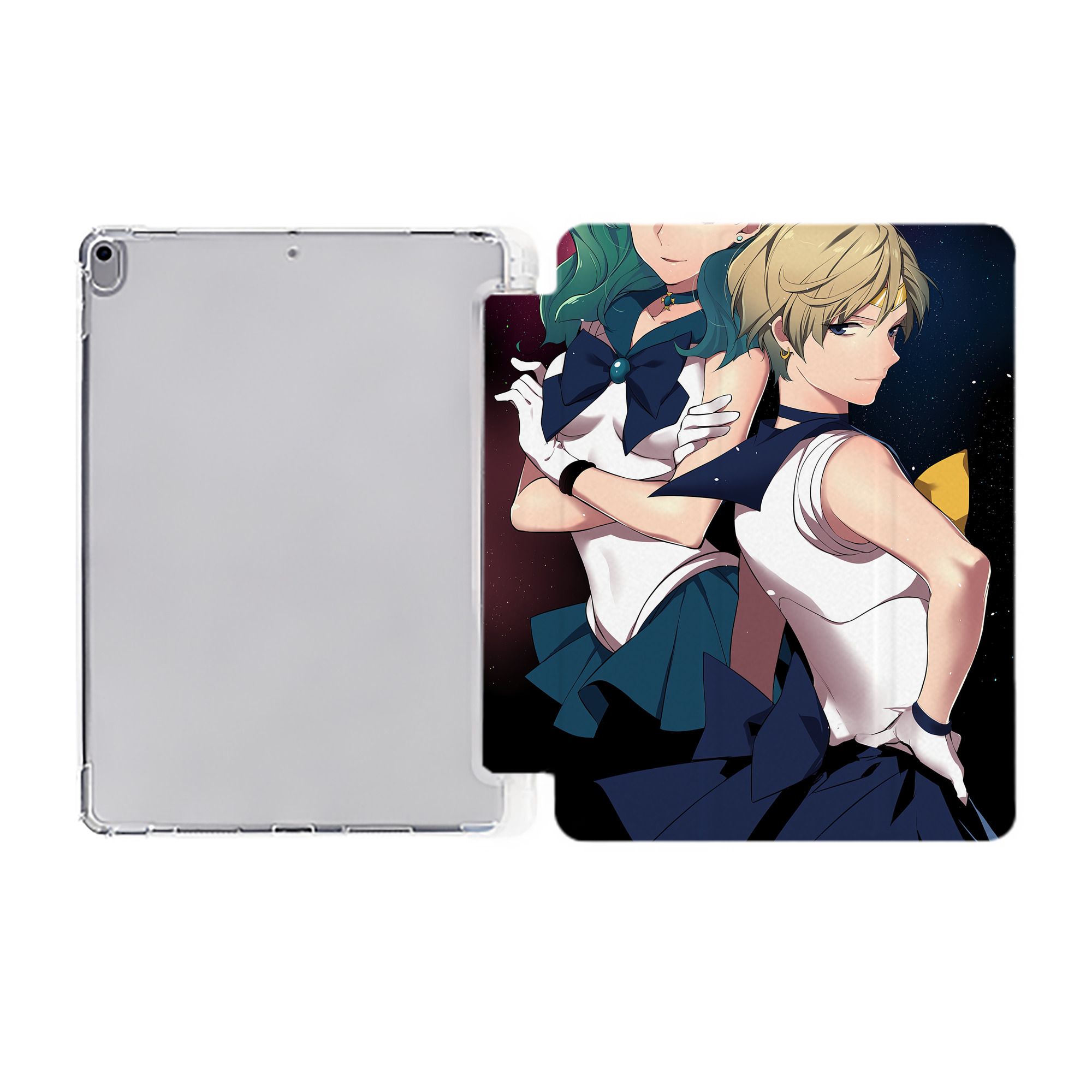 （画像用） 美少女戦士セーラームーン Sailor Moon IPad ケース ペン収納付き 三つ折りスタンド PUレザー×シリコン 対応機種9.5/10.5/10.9インチ
